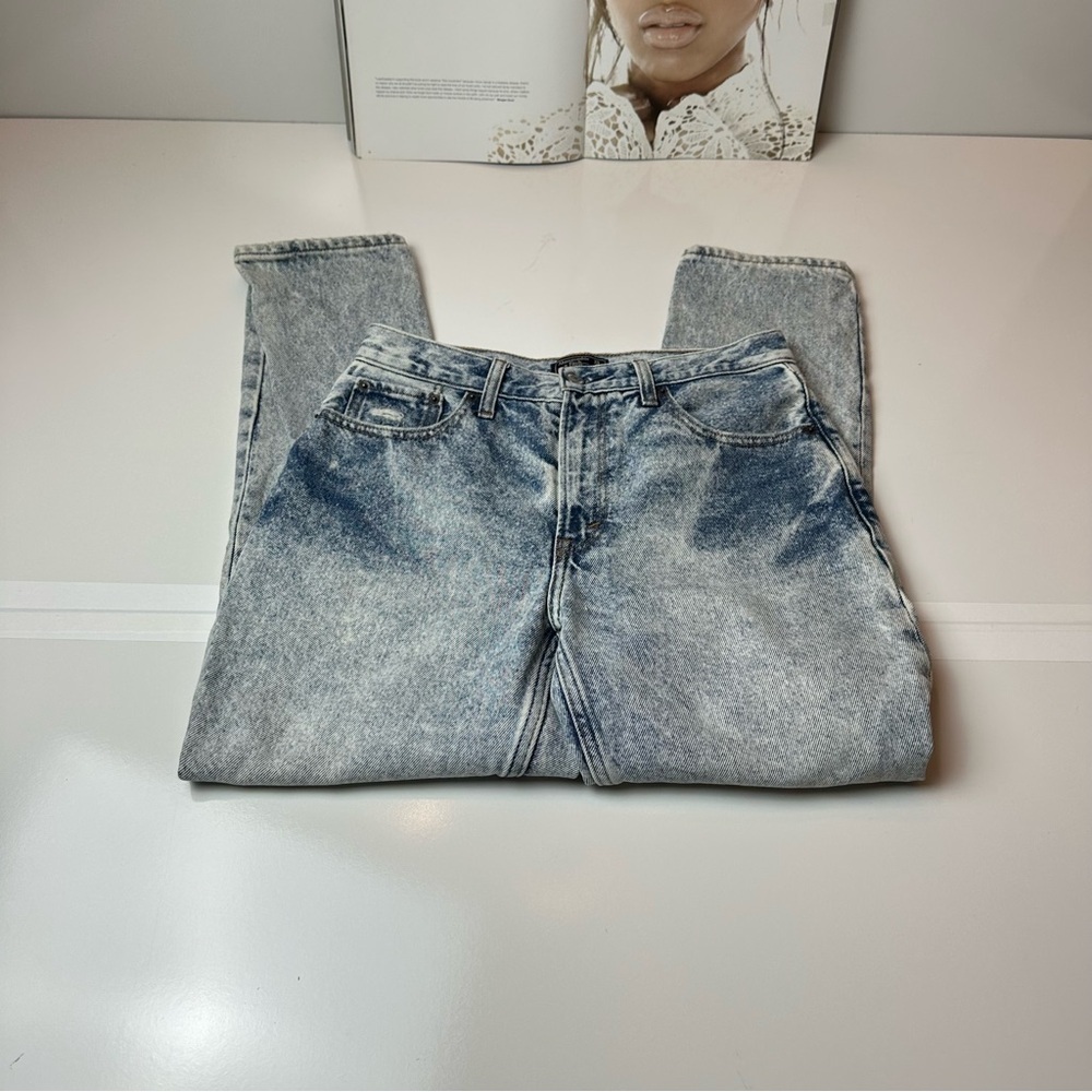 Y2K Light Wash Straight Jeans | Cropped High Rise Denim · Abercrombie & Fitch
